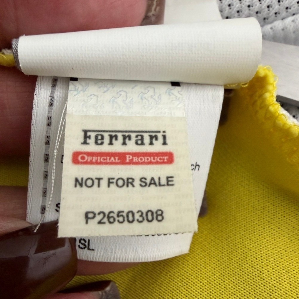 Ferrari Puma Corso Pilota Polo Shirt Mens XL Yellow Italy Racing Golf Sport - Picture 14 of 15